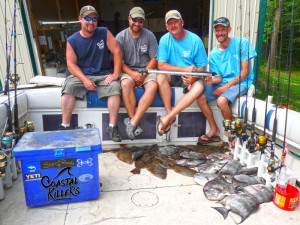 Flounder and spadefish after a good day