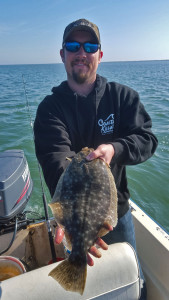 Our first flounder of the year, March 16th